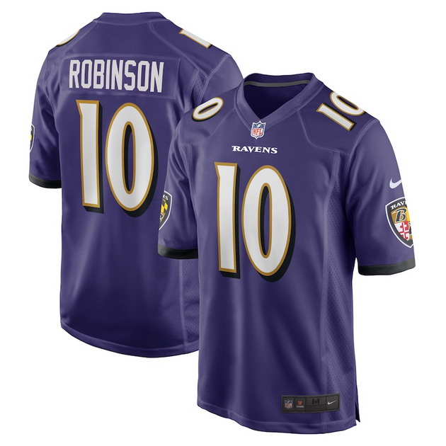 mens nike demarcus robinson purple baltimore ravens game player jersey